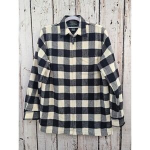 VINTAGE Ralph Lauren Women's S Plaid 100%‎ Wool Blend Zip Up Sweater Jacket Y2K